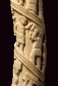 Oyulmuş Tusks, 223943 Kongo fildişi detayı